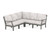 Trex Yacht Club Modular 5-Piece Deep Seating Set - TXS823-2 - Frame in Stepping Stone with cusion in Leaf Dune Burlap color - TXS823-2-SS-LDB