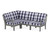 Trex Yacht Club Modular 4-Piece Deep Seating Set - TXS822-2 - Frame in Stepping Stone with cusion in Buffalo Plaid Navy color - TXS822-2-SS-BPN