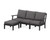Trex Yacht Club Modular 4-Piece Deep Seating Set with Ottoman - TXS821-2 - Frame in Charcoal Black with cusion in Ash Charcoal color - TXS821-2-CB-AC
