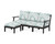 Trex Yacht Club Modular 4-Piece Deep Seating Set with Ottoman - TXS821-2 - Frame in Charcoal Black with cusion in Leaf Glacier Spa color - TXS821-2-CB-LGS