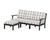 Trex Yacht Club Modular 4-Piece Deep Seating Set with Ottoman - TXS821-2 - Frame in Charcoal Black with cusion in Buffalo Plaid Grey Mist color - TXS821-2-CB-BPGM