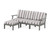 Trex Yacht Club Modular 4-Piece Deep Seating Set with Ottoman - TXS821-2 - Frame in Stepping Stone with cusion in Cabana Stripe Grey Mist color - TXS821-2-SS-CSGM