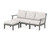 Trex Yacht Club Modular 4-Piece Deep Seating Set with Ottoman - TXS821-2 - Frame in Stepping Stone with cusion in Trellis Dune Burlap color - TXS821-2-SS-TDB