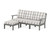 Trex Yacht Club Modular 4-Piece Deep Seating Set with Ottoman - TXS821-2 - Frame in Stepping Stone with cusion in Buffalo Plaid Grey Mist color - TXS821-2-SS-BPGM