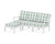 Trex Yacht Club Modular 4-Piece Deep Seating Set with Ottoman - TXS821-2 - Frame in Classic White with cusion in Buffalo Plaid Glacier Spa color - TXS821-2-CW-BPGS