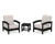 Trex Rockport Club 3-Piece Deep Seating Conversation Set - TXS139-2 - Frame in Charcoal Black with cusion in Dune Burlap color - TXS139-2-CB-DB