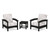 Trex Rockport Club 3-Piece Deep Seating Conversation Set - TXS139-2 - Frame in Charcoal Black with cusion in Leaf Dune Burlap color - TXS139-2-CB-LDB
