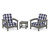 Trex Rockport Club 3-Piece Deep Seating Conversation Set - TXS139-2 - Frame in Stepping Stone with cusion in Buffalo Plaid Navy color - TXS139-2-SS-BPN