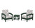 Trex Rockport Club 3-Piece Deep Seating Conversation Set - TXS139-2 - Frame in Rainforest Canopy with cusion in Trellis Grey Mist color - TXS139-2-RC-TGM