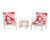 Trex Yacht Club 3-Piece Deep Seating Set - TXS478-2 - Frame in Sand Castle with cusion in Leaf Crimson color - TXS478-2-SC-LC Trex Yacht Club 3-Piece Deep Seating Set - TXS478-2 - Frame in Sand Castle with cusion in Leaf Crimson color - TXS478-2-SC-LC