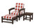Trex Rockport 3-Piece Deep Seating Set - TXS137-2 - Frame in Vintage Lantern with cusion in Buffalo Plaid Crimson color - TXS137-2-VL-BPC Trex Rockport 3-Piece Deep Seating Set - TXS137-2 - Frame in Vintage Lantern with cusion in Buffalo Plaid Crimson color - TXS137-2-VL-BPC