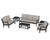 Trex Yacht Club 6-Piece Deep Seating Set - TXS481-2 - Frame in Charcoal Black with cusion in Weathered Tweed color - TXS481-2-CB-WT