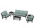 Trex Yacht Club 6-Piece Deep Seating Set - TXS481-2 - Frame in Charcoal Black with cusion in Glacier Spa color - TXS481-2-CB-GS
