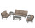 Trex Yacht Club 6-Piece Deep Seating Set - TXS481-2 - Frame in Stepping Stone with cusion in Spiced Burlap color - TXS481-2-SS-SB