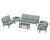 Trex Yacht Club 6-Piece Deep Seating Set - TXS481-2 - Frame in Stepping Stone with cusion in Glacier Spa color - TXS481-2-SS-GS