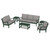 Trex Yacht Club 6-Piece Deep Seating Set - TXS481-2 - Frame in Rainforest Canopy with cusion in Grey Mist color - TXS481-2-RC-GM