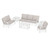 Trex Yacht Club 6-Piece Deep Seating Set - TXS481-2 - Frame in Classic White with cusion in Dune Burlap color - TXS481-2-CW-DB