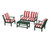 Trex Yacht Club 4-Piece Deep Seating Chair Set - TXS480-2 - Frame in Rainforest Canopy with cusion in Cabana Stripe Crimson color - TXS480-2-RC-CSC Trex Yacht Club 4-Piece Deep Seating Chair Set - TXS480-2 - Frame in Rainforest Canopy with cusion in Cabana Stripe Crimson color - TXS480-2-RC-CSC
