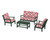 Trex Yacht Club 4-Piece Deep Seating Chair Set - TXS480-2 - Frame in Rainforest Canopy with cusion in Trellis Crimson color - TXS480-2-RC-TC Trex Yacht Club 4-Piece Deep Seating Chair Set - TXS480-2 - Frame in Rainforest Canopy with cusion in Trellis Crimson color - TXS480-2-RC-TC