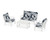 Trex Yacht Club 4-Piece Deep Seating Chair Set - TXS480-2 - Frame in Classic White with cusion in Leaf Marine Indigo color - TXS480-2-CW-LMI Trex Yacht Club 4-Piece Deep Seating Chair Set - TXS480-2 - Frame in Classic White with cusion in Leaf Marine Indigo color - TXS480-2-CW-LMI