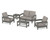 Trex Rockport Club 6-Piece Deep Seating Conversation Set - TXS140-2 - Frame in Stepping Stone with cusion in Weathered Tweed color - TXS140-2-SS-WT