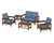 Trex Rockport Club 6-Piece Deep Seating Conversation Set - TXS140-2 - Frame in Tree House with cusion in Sky Blue color - TXS140-2-TH-SB-1