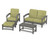 Trex Rockport 4-Piece Deep Seating Conversation Group - TXS135-2 - Frame in Stepping Stone with cusion in Chartreuse Boucle color - TXS135-2-SS-CB