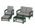 Trex Rockport 4-Piece Deep Seating Conversation Group - TXS135-2 - Frame in Rainforest Canopy with cusion in Grey Mist color - TXS135-2-RC-GM