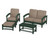 Trex Rockport 4-Piece Deep Seating Conversation Group - TXS135-2 - Frame in Rainforest Canopy with cusion in Spiced Burlap color - TXS135-2-RC-SB
