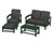 Trex Rockport 4-Piece Deep Seating Conversation Group - TXS135-2 - Frame in Rainforest Canopy with cusion in Ash Charcoal color - TXS135-2-RC-AC