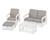 Trex Rockport 4-Piece Deep Seating Conversation Group - TXS135-2 - Frame in Classic White with cusion in Weathered Tweed color - TXS135-2-CW-WT
