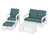 Trex Rockport 4-Piece Deep Seating Conversation Group - TXS135-2 - Frame in Classic White with cusion in Ocean Teal color - TXS135-2-CW-OT
