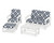 Trex Rockport 4-Piece Deep Seating Conversation Group - TXS135-2 - Frame in Classic White with cusion in Trellis Marine Indigo color - TXS135-2-CW-TMI