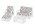 Trex Rockport 4-Piece Deep Seating Conversation Group - TXS135-2 - Frame in Classic White with cusion in Trellis Grey Mist color - TXS135-2-CW-TGM