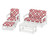 Trex Rockport 4-Piece Deep Seating Conversation Group - TXS135-2 - Frame in Classic White with cusion in Trellis Crimson color - TXS135-2-CW-TC