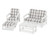 Trex Rockport 4-Piece Deep Seating Conversation Group - TXS135-2 - Frame in Classic White with cusion in Buffalo Plaid Grey Mist color - TXS135-2-CW-BPGM