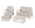 Trex Rockport 4-Piece Deep Seating Conversation Group - TXS135-2 - Frame in Sand Castle with cusion in Dune Burlap color - TXS135-2-SC-DB