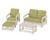 Trex Rockport 4-Piece Deep Seating Conversation Group - TXS135-2 - Frame in Sand Castle with cusion in Chartreuse Boucle color - TXS135-2-SC-CB