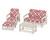 Trex Rockport 4-Piece Deep Seating Conversation Group - TXS135-2 - Frame in Sand Castle with cusion in Trellis Crimson color - TXS135-2-SC-TC