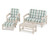Trex Rockport 4-Piece Deep Seating Conversation Group - TXS135-2 - Frame in Sand Castle with cusion in Buffalo Plaid Glacier Spa color - TXS135-2-SC-BPGS