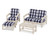 Trex Rockport 4-Piece Deep Seating Conversation Group - TXS135-2 - Frame in Sand Castle with cusion in Buffalo Plaid Navy color - TXS135-2-SC-BPN