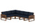 Trex Eastport 6-Piece Sectional - TXS785-2 - Frame in Tree House with cusion in Marine Indigo color - TXS785-2-TH-MI