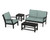 Trex Yacht Club 4-Piece Deep Seating Set - TXS479-2 - Frame in Charcoal Black with cusion in Glacier Spa color - TXS479-2-CB-GS