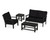 Trex Yacht Club 4-Piece Deep Seating Set - TXS479-2 - Frame in Charcoal Black with cusion in Midnight Linen color - TXS479-2-CB-ML