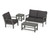 Trex Yacht Club 4-Piece Deep Seating Set - TXS479-2 - Frame in Stepping Stone with cusion in Ash Charcoal color - TXS479-2-SS-AC