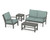 Trex Yacht Club 4-Piece Deep Seating Set - TXS479-2 - Frame in Stepping Stone with cusion in Glacier Spa color - TXS479-2-SS-GS
