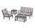 Trex Yacht Club 4-Piece Deep Seating Set - TXS479-2 - Frame in Stepping Stone with cusion in Cabana Stripe Grey Mist color - TXS479-2-SS-CSGM