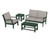 Trex Yacht Club 4-Piece Deep Seating Set - TXS479-2 - Frame in Rainforest Canopy with cusion in Weathered Tweed color - TXS479-2-RC-WT