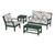 Trex Yacht Club 4-Piece Deep Seating Set - TXS479-2 - Frame in Rainforest Canopy with cusion in Leaf Grey Mist color - TXS479-2-RC-LGM