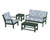 Trex Yacht Club 4-Piece Deep Seating Set - TXS479-2 - Frame in Rainforest Canopy with cusion in Trellis Sky Blue color - TXS479-2-RC-TSB